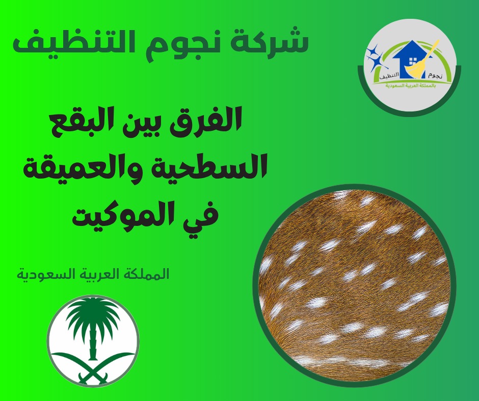 الفرق بين البقع السطحية والعميقة في الموكيت